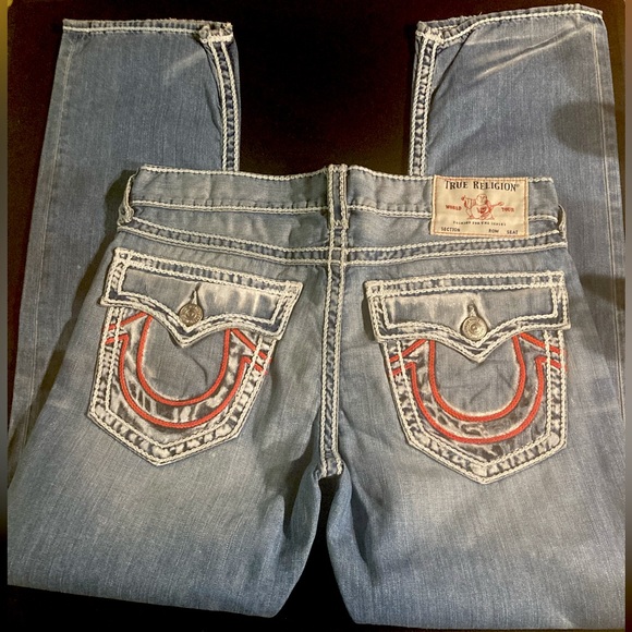Rare! Ricky Ropestitch True Religion size 34x34 Customized painted back pockets! - Picture 2 of 12